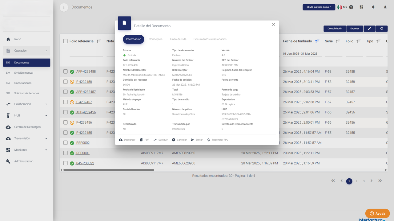 Dashboard Origon Ingresos